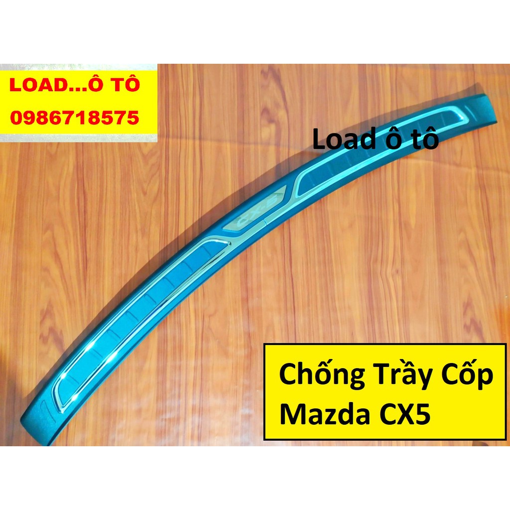 Chống trầy cốp ngoài Mazda CX5 2022-2018 (Chất liệu Nhựa đen)