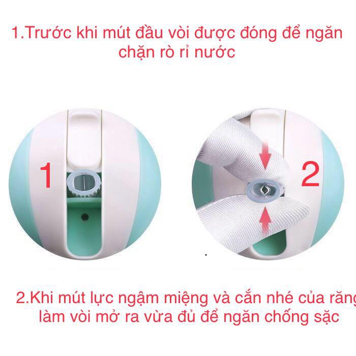 Bình nước cho bé, Bình nước tập uống cho bé có van chống sặc cao cấp 280ml bằng nhựa PP TiTi Shop