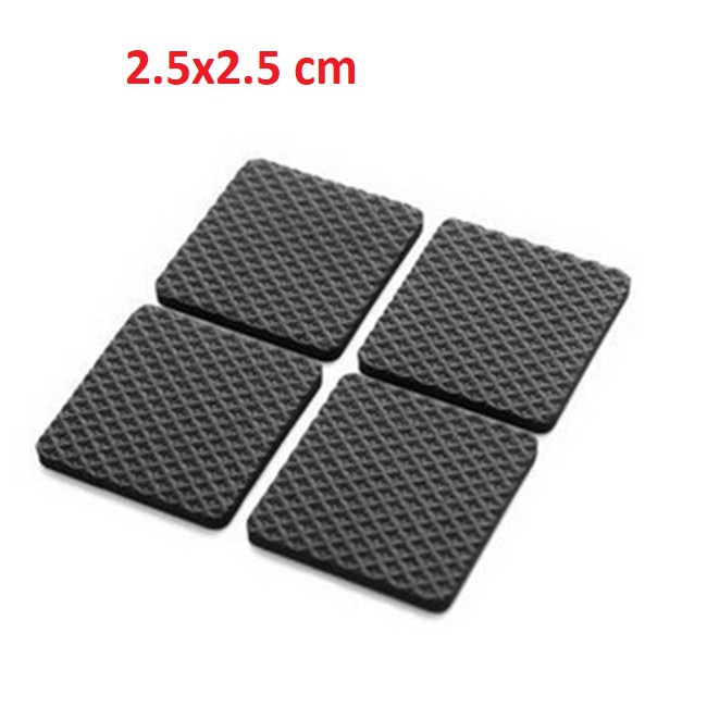 VỈ MIẾNG DÁN LÓT CHÂN LOA, ĐỒ ĐIỆN HÌNH VUÔNG 2.5X2.5CM