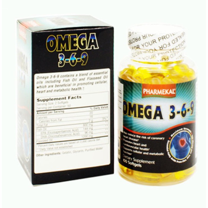 Viên Dầu Cá Omega 369 - Pharmekal - Hỗ trợ làm giảm cholesterol và triglycerid trong máu