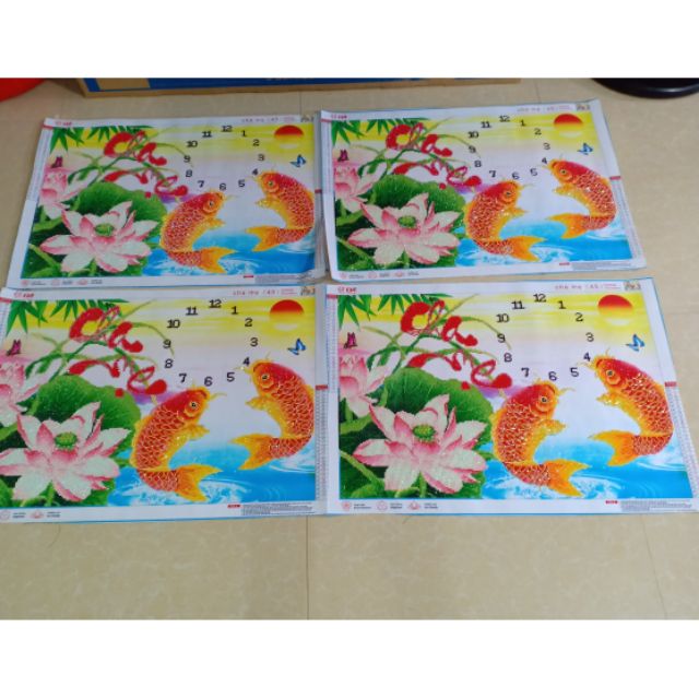 Tranh đính đá sẵn chưa khung (tranh cha mẹ)