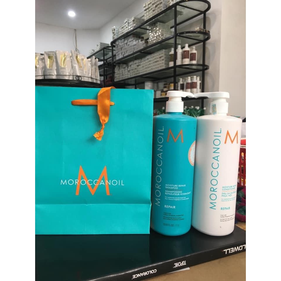 DẦU GỘI XẢ MOROC REPAIR PHỤC HỒI ĐỘ ẨM 1000ML