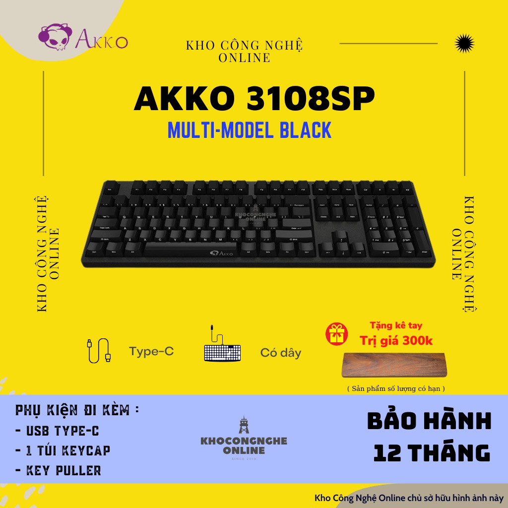 [Mã 33ELSALE hoàn 7% đơn 300K] Bàn phím cơ AKKO 3108SP (Pink / black / Akko sw v2)