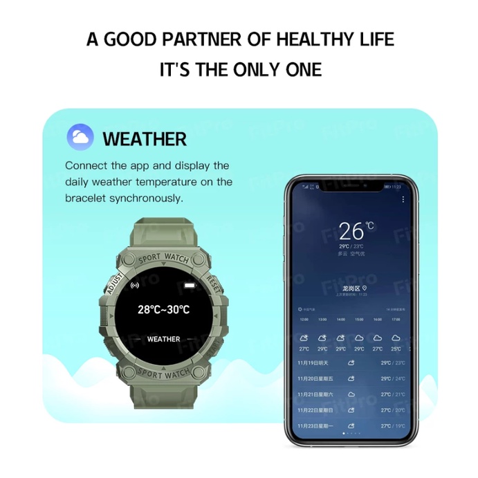Đồng Hồ Thông Minh Smartwatch Cho Nam Nữ Theo Dõi Nhịp Tim Chống Thấm Nước Tương Thích Thiết Bị Android IOS