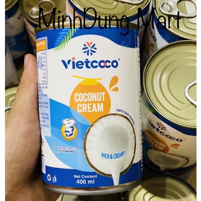 Nước cốt dừa tươi Vietcoco nắp giật 400ml