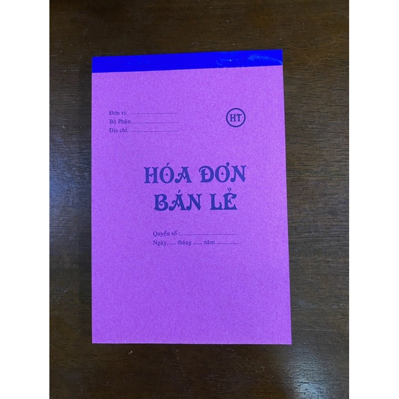 Sổ hoá đơn 1 liên hàng dày 100 tờ luôn bìa