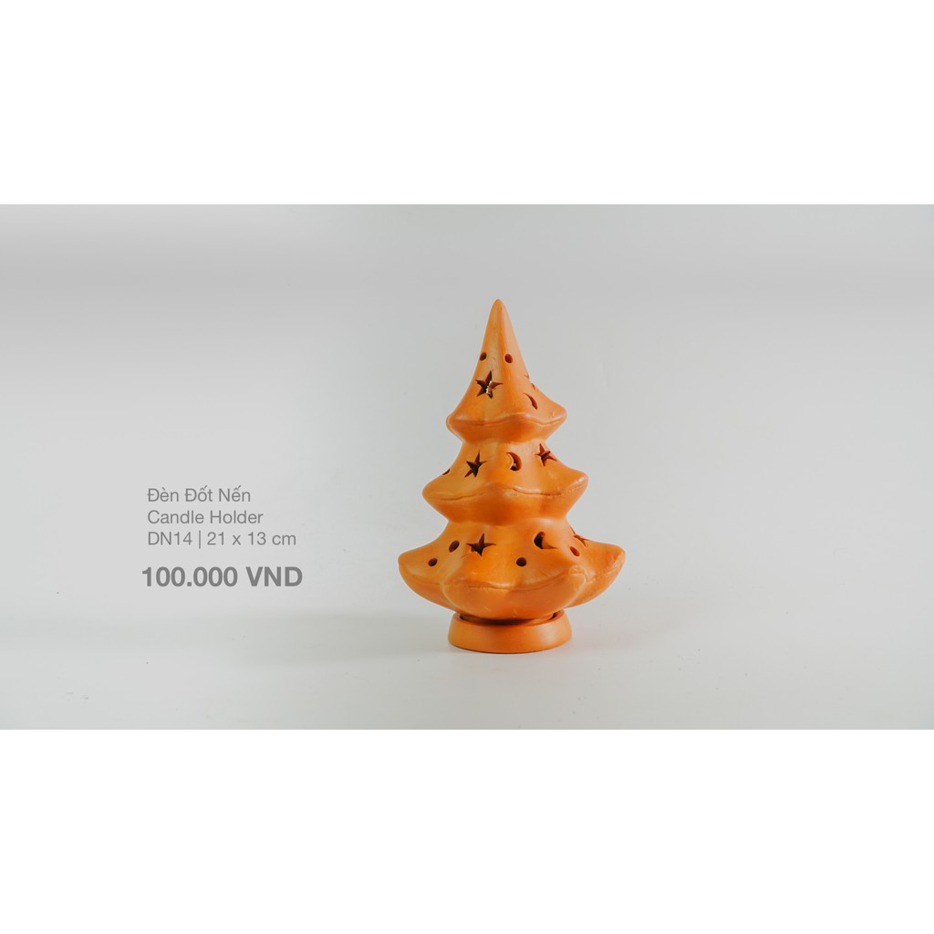 Đèn Đốt Nến Handmade Cây Thông Noel - DN14