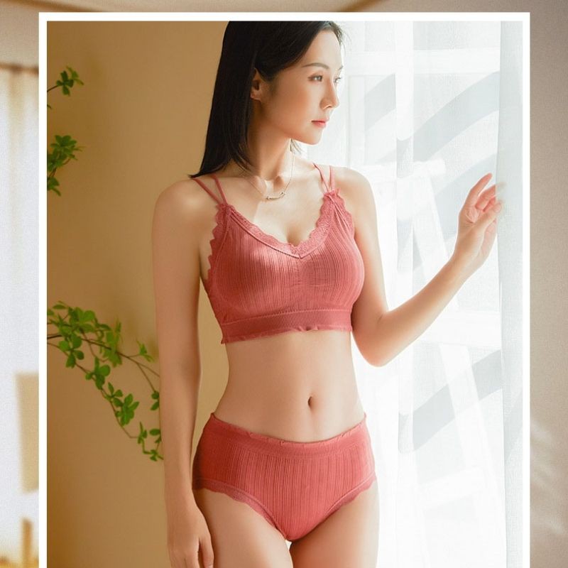 Bộ Đồ Lót Nữ Thun Tăm Không Gọng Đệm Vừa Sexy DL12 GUU | BigBuy360 - bigbuy360.vn