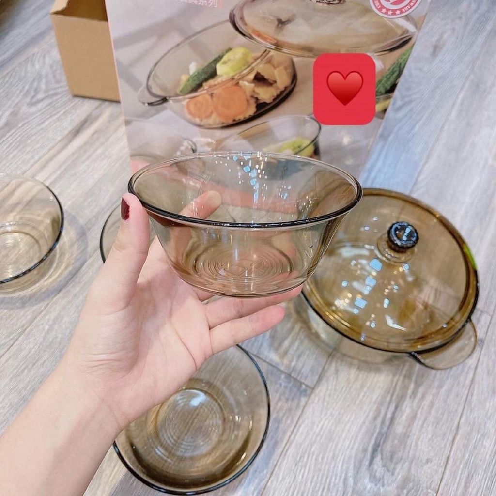 Set 5 bát thủy tinh Chunming - bộ đồ bàn ăn cao cấp, đẹp mắt, tiện dụng