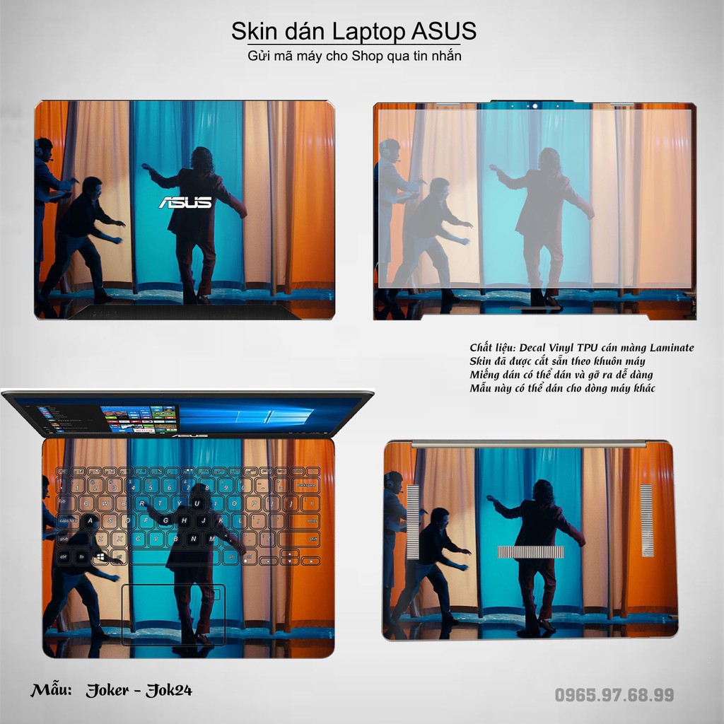 Skin dán Laptop Asus in hình Joker _nhiều mẫu 3 (inbox mã máy cho Shop)