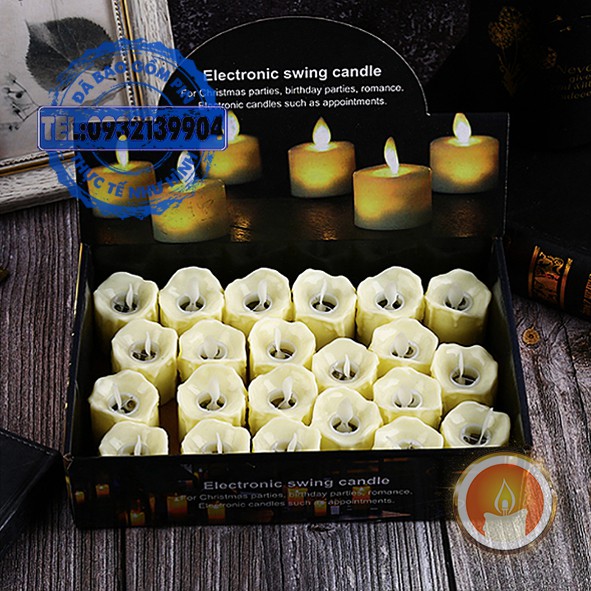 [KÈM SẴN PIN] Combo 5 nến điện tealight kiểu chảy tim lắc