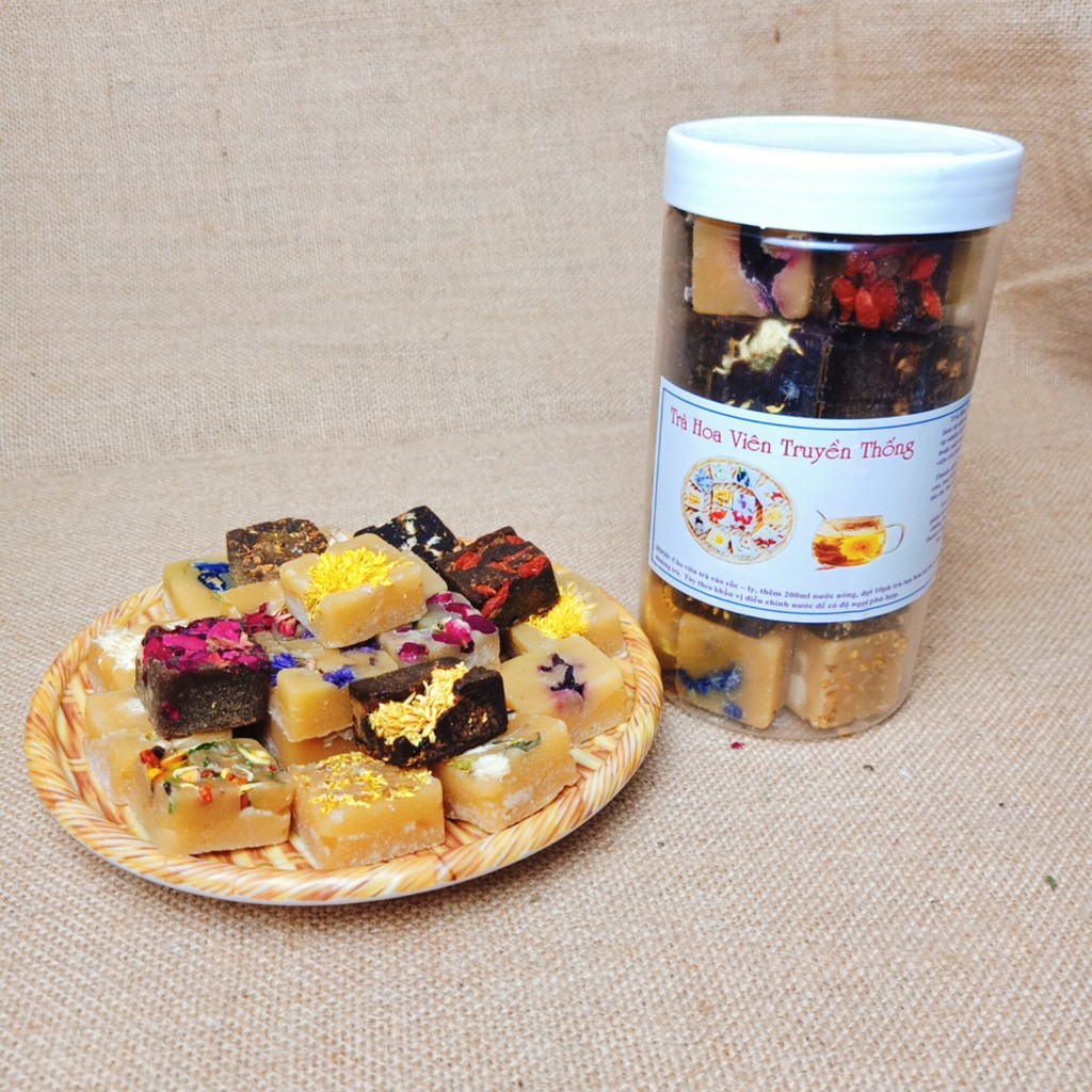 HỘP TRÀ HOA VIÊN TRUYỀN THỐNG - TRÀ HOA CÚC ĐƯỜNG PHÈN