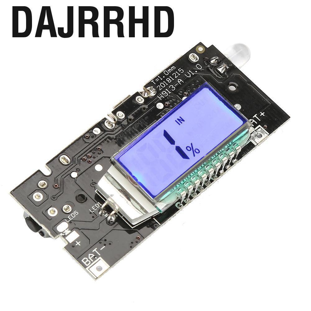 Dajrrhd Dual USB 5V 1A/2.1A LCD Power Bank 18650 Lithium Battery Charger DIY Module