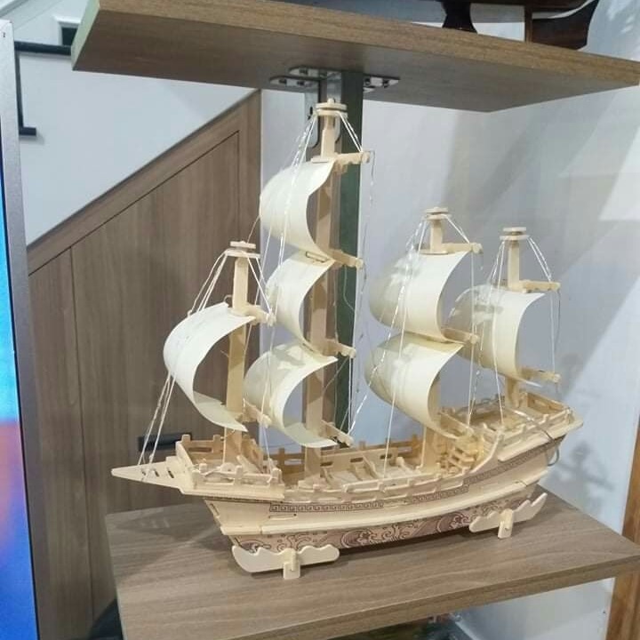 Đồ chơi lắp ráp gỗ 3D Mô hình Thuyền Thương Gia WP-168