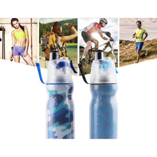 Bình Nước 500Ml Phun Sương Sport802   Bình Nước Thể Thao Giữ Nhiệt [ĐƯỢC KIỂM HÀNG]