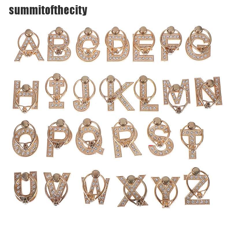 Nhẫn Đỡ Điện Thoại Bằng Kim Loại In Chữ Sum Đính Kim Cương Giả