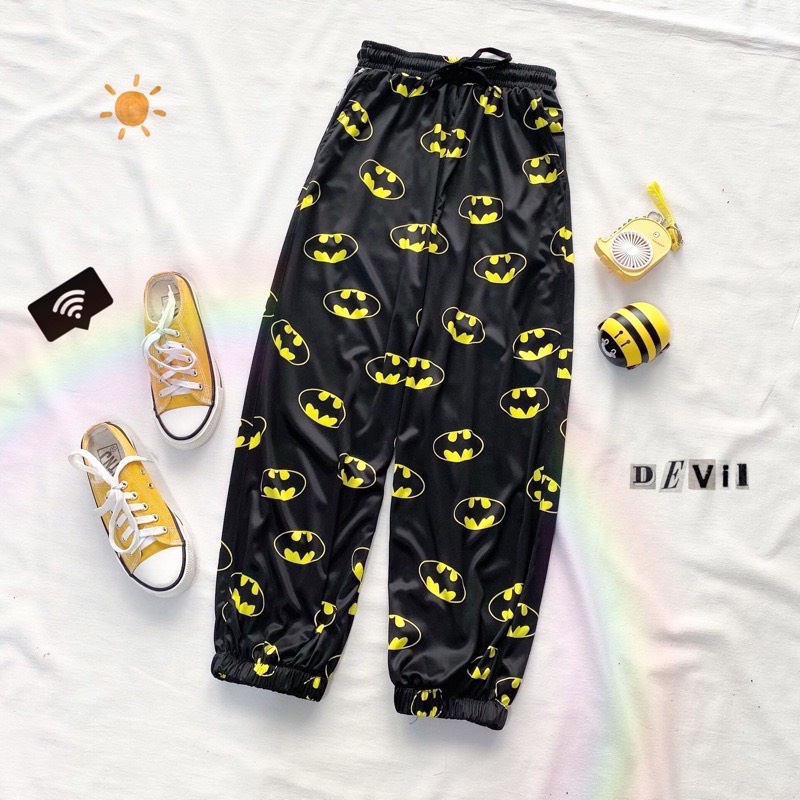 [Mã SKAMFSW175 giảm 10K đơn 50K] Quần dài ống rộng unisex quần thun hoạ tiết hoạt hình cartoon pant SIB035