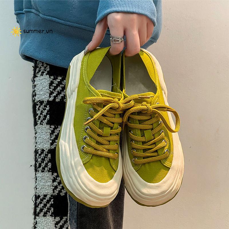 Giày Thể Thao Vải Canvas Đế Dày Thoáng Khí Phong Cách Mới 2022