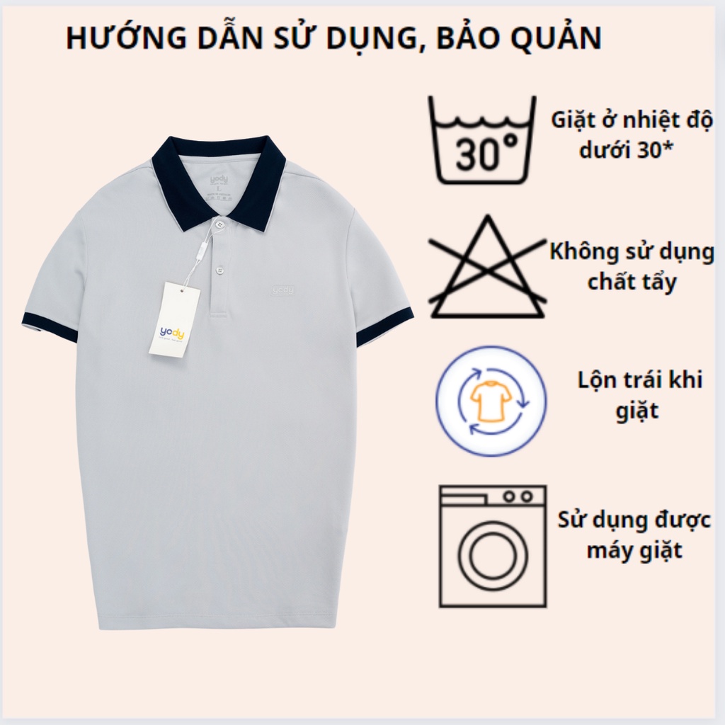 Áo Polo nam Yody phông cộc tay, vải cotton cafe APM3635