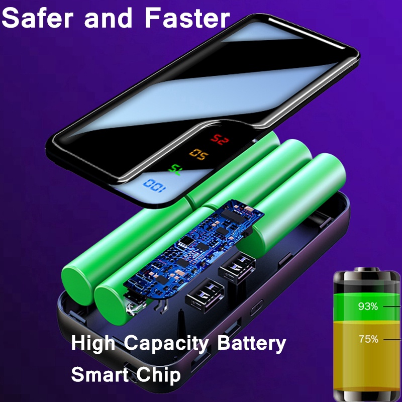 Pin Sạc Nhanh 50000mAh 5.1A 100000Sạc Dự Phòng mAhFast Có Màn Hình LED Hiển Thị