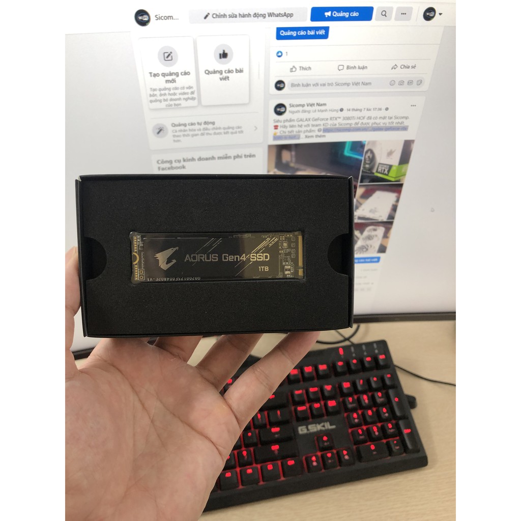 SSD M2-PCIe 1TB Gigabyte AORUS Gen4 Heatsink NVMe 2280 (không tản), new, bảo hành chính hãng 36th | BigBuy360 - bigbuy360.vn