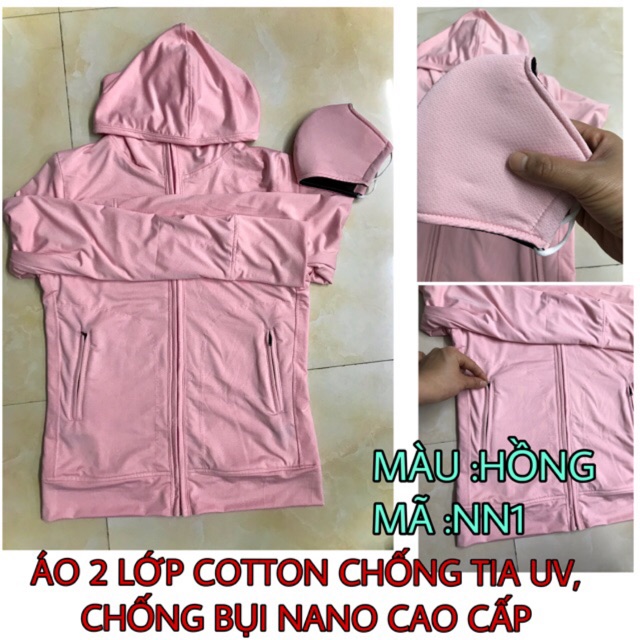 ÁO 2 LỚP COTTON NHẬT CHỐNG TIA UV,CHỐNG BỤI NANO CAO CẤP