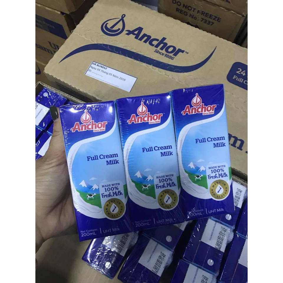 [DATE T08/2021] SỮA TƯƠI ANCHOR NGUYÊN KEM HỘP 200ML