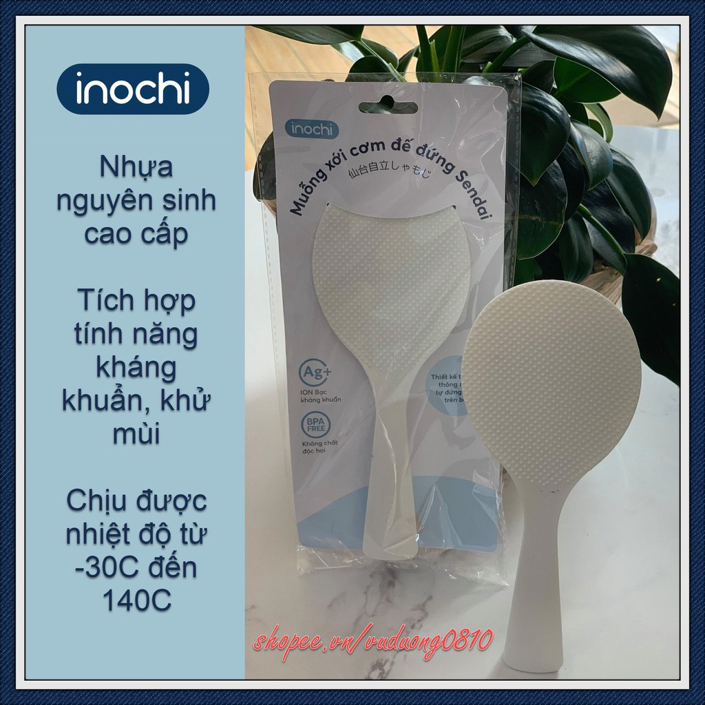 Vá (muỗng) xới cơm đế đứng chống dính Inochi - BPA free