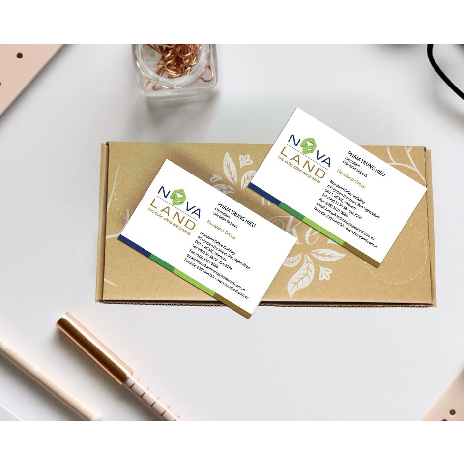 In 500 Danh thiếp GIÁ RẺ / Giấy C300 / Kích thước 90 x 54 mm / Cán màng / Không cán