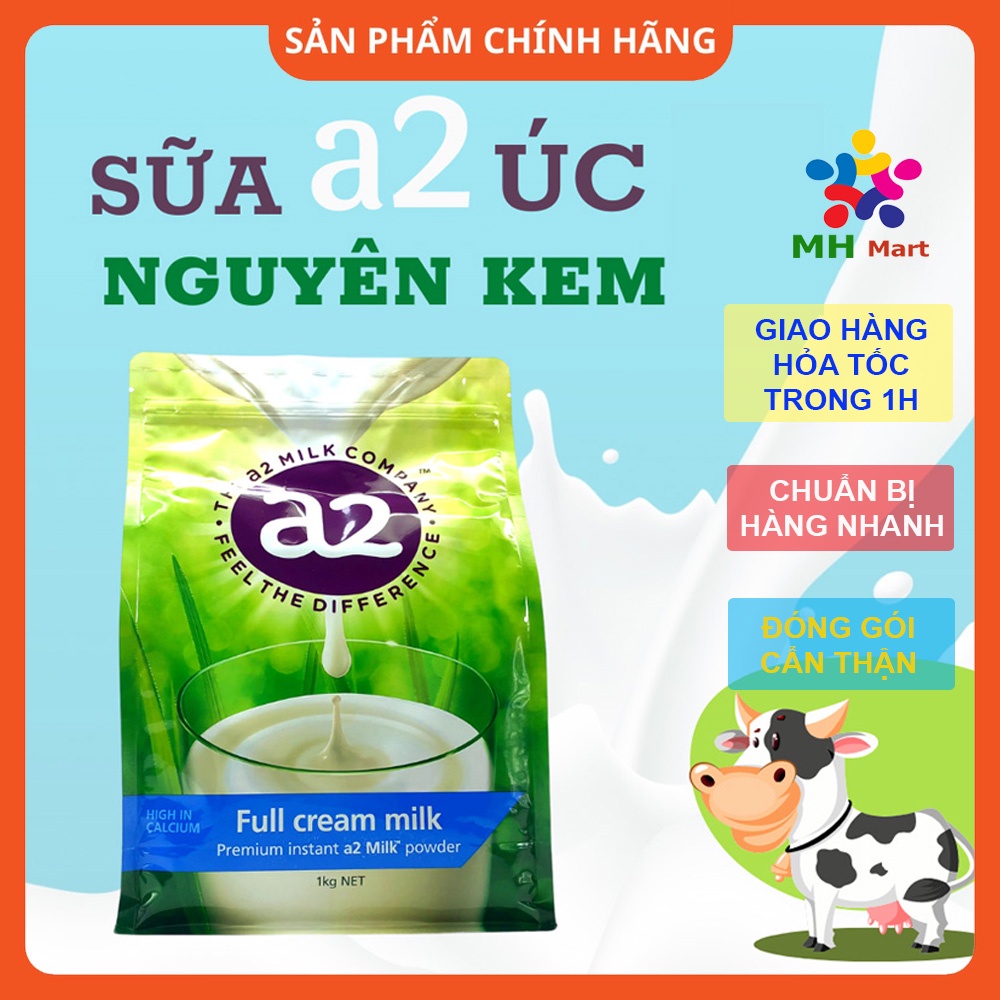 [Date T9/2023] Sữa A2 Úc Nguyên Kem, Tách Kem 1kg Chính Hãng