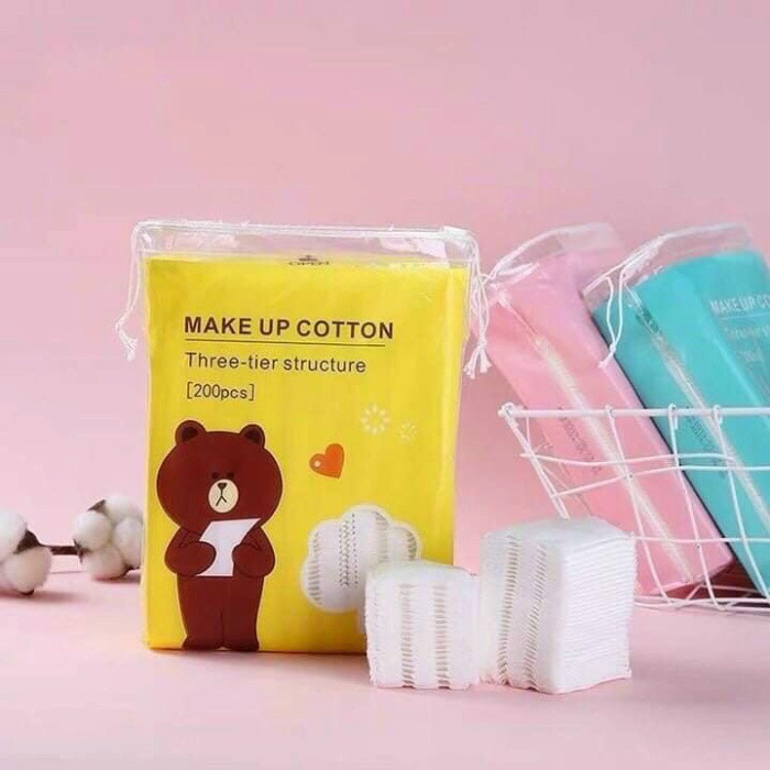 Bông Tẩy Trang Make Up Cotton Three-Tier Structure (200 Miếng)