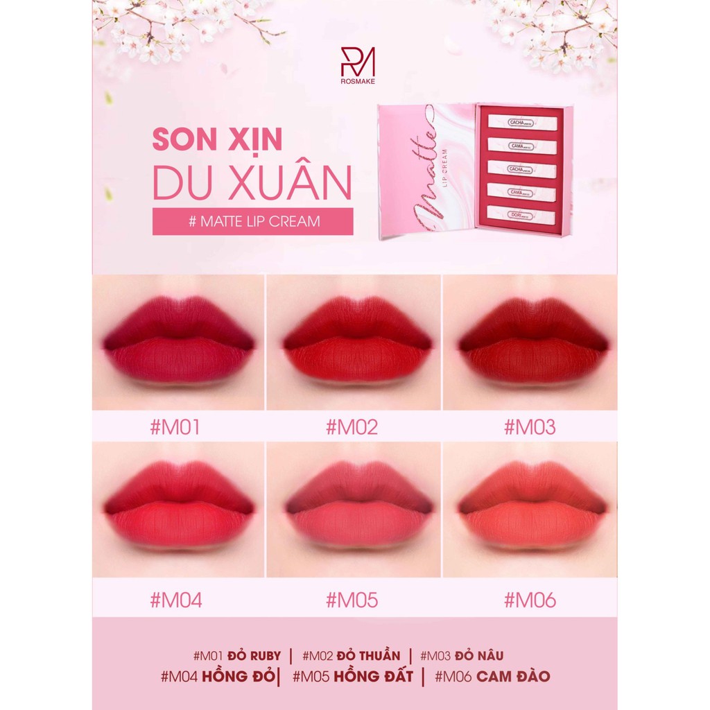 {Đủ 2 màu hot} - SON KEM LÌ ROSMAKE