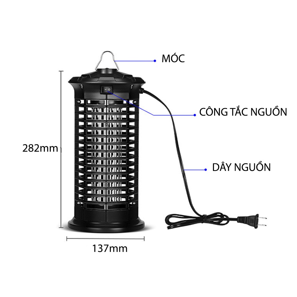 Đèn Bắt Muỗi CHUỒN CHUỒN Đèn Diệt Muỗi Máy Bẫy Muỗi Cao Cấp ELECTRIC 4W kiêm đèn ngủ chống lóa mắt Bảo Hành 12 Tháng