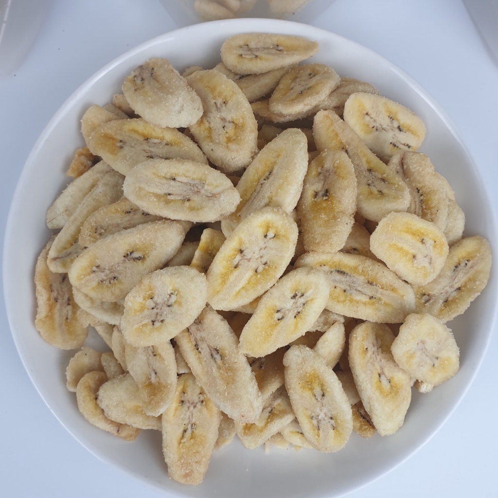 Chuối sấy khô giòn thơm ngọt tự nhiên hàng xuất khẩu ảnh thật 100%