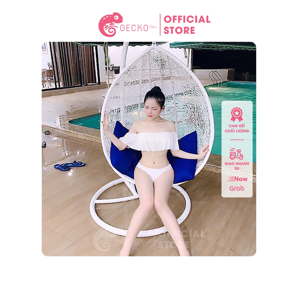Bikini Đồ Bơi 2 Mảnh Áo Ngang Bèo, Có Dây Áo Tháo Rời Được GK0244 (Ảnh Thật)