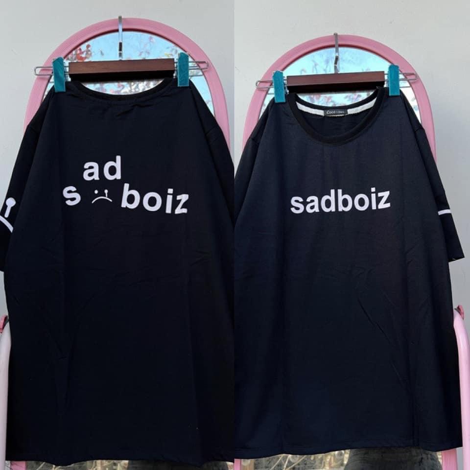 Áo thun tay lỡ Unisex Sadboiz form rộng vải cotton co dãn, áo phông form rộng in logo Sadboiz/ZADOLA FASHION