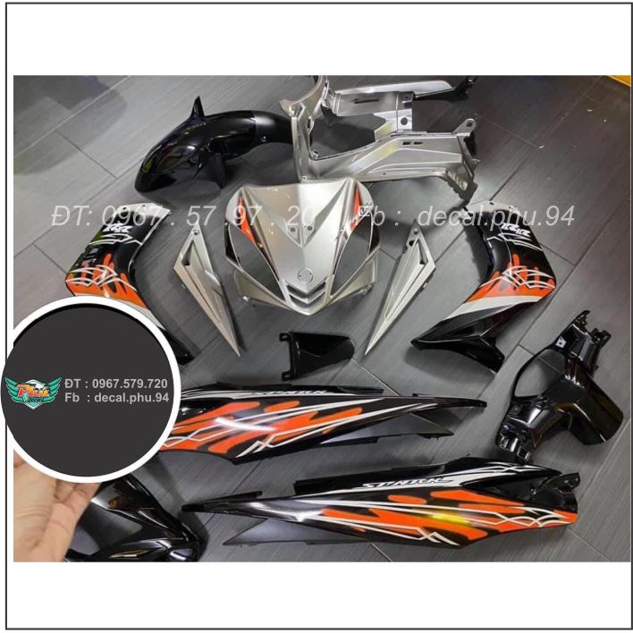 Tem Rời Exciter 135 2010 bạc đen (C)