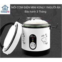 Nồi cơm điện mini 1.2L Kenly B12 nấu cơm hâm nóng nấu cháo hầm xương