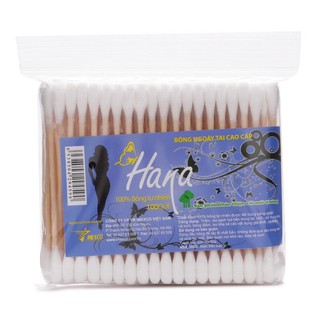 tăm bông hana thân gỗ chất liệu bông tự nhiên