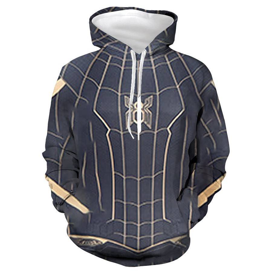 Áo hoodie dáng rộng dài tay in hình Spider-Man No Way Home