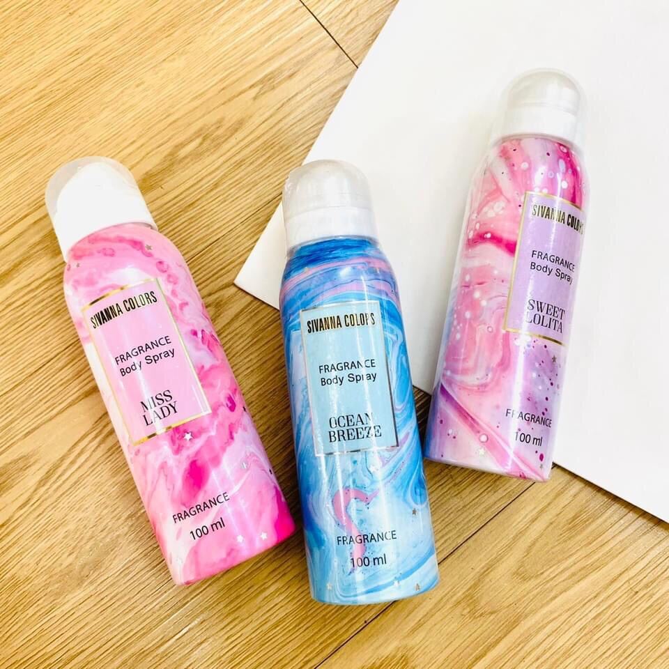 Xịt thơm body mist Sivanna Colors Thái Lan 100ml