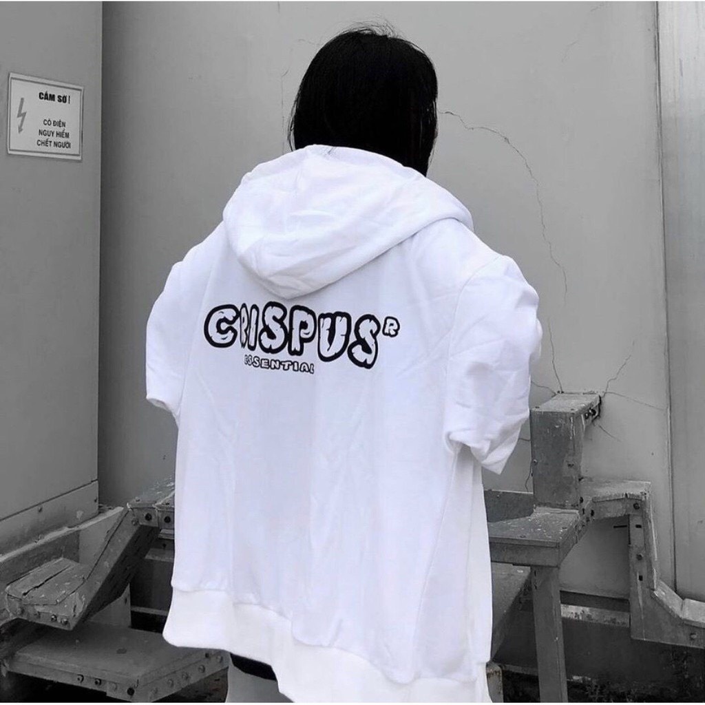 Áo khoác nữ nỉ Hình CRISPUS unisex, dành cho nam nữ chất nỉ dầy dặn có dây kéo Form Rộng Ulzzang nhiều Màu 123SHOP