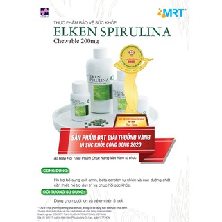 Tảo Elken Spirulina chính hãng, tảo giảm cân