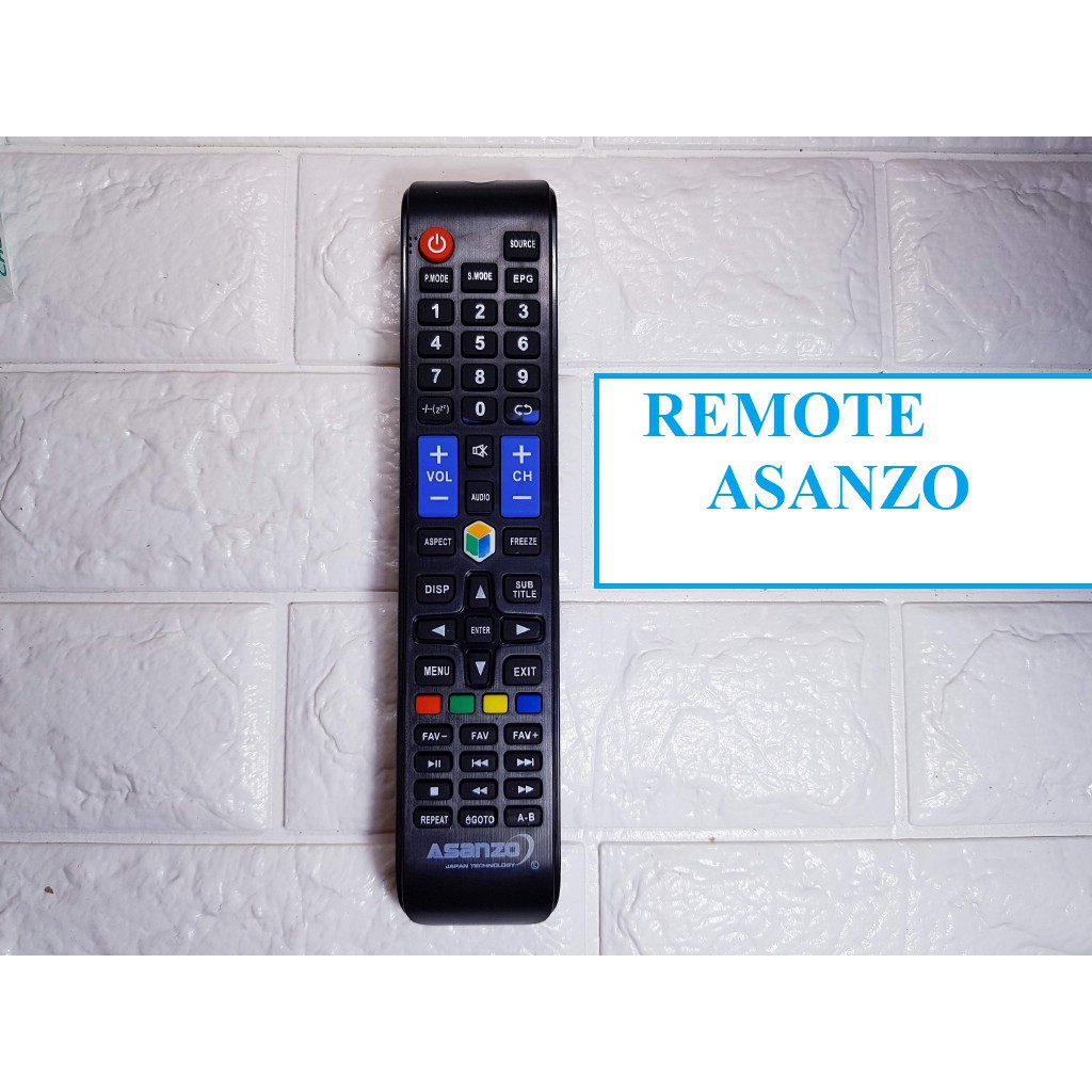 Điều khiển TV ASANZO Smart - REMOTE Điều khiển TIVI hàng tốt, chuẩn đẹp LOAI DÀI CÓ QUẢ BÓNG HÌNH LỤC GIÁC