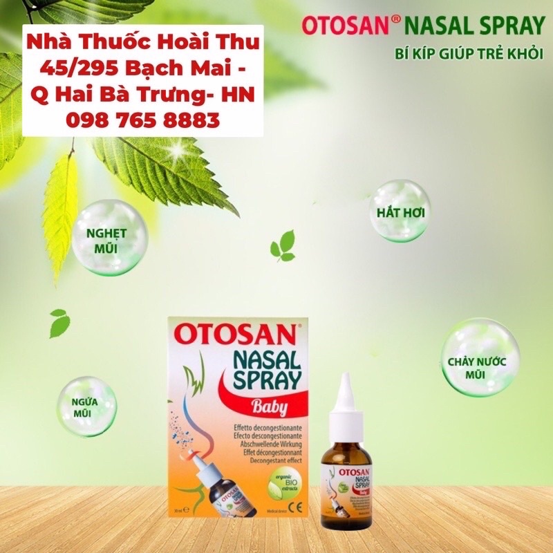 Xịt mũi OTOSAN Nasal Spray Baby - Thông mũi  , không khô mũi