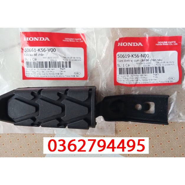 Cao su gác chân trước/ Cao su để chân xe Winner v1/ Sonic 150 Zin chính hãng Honda