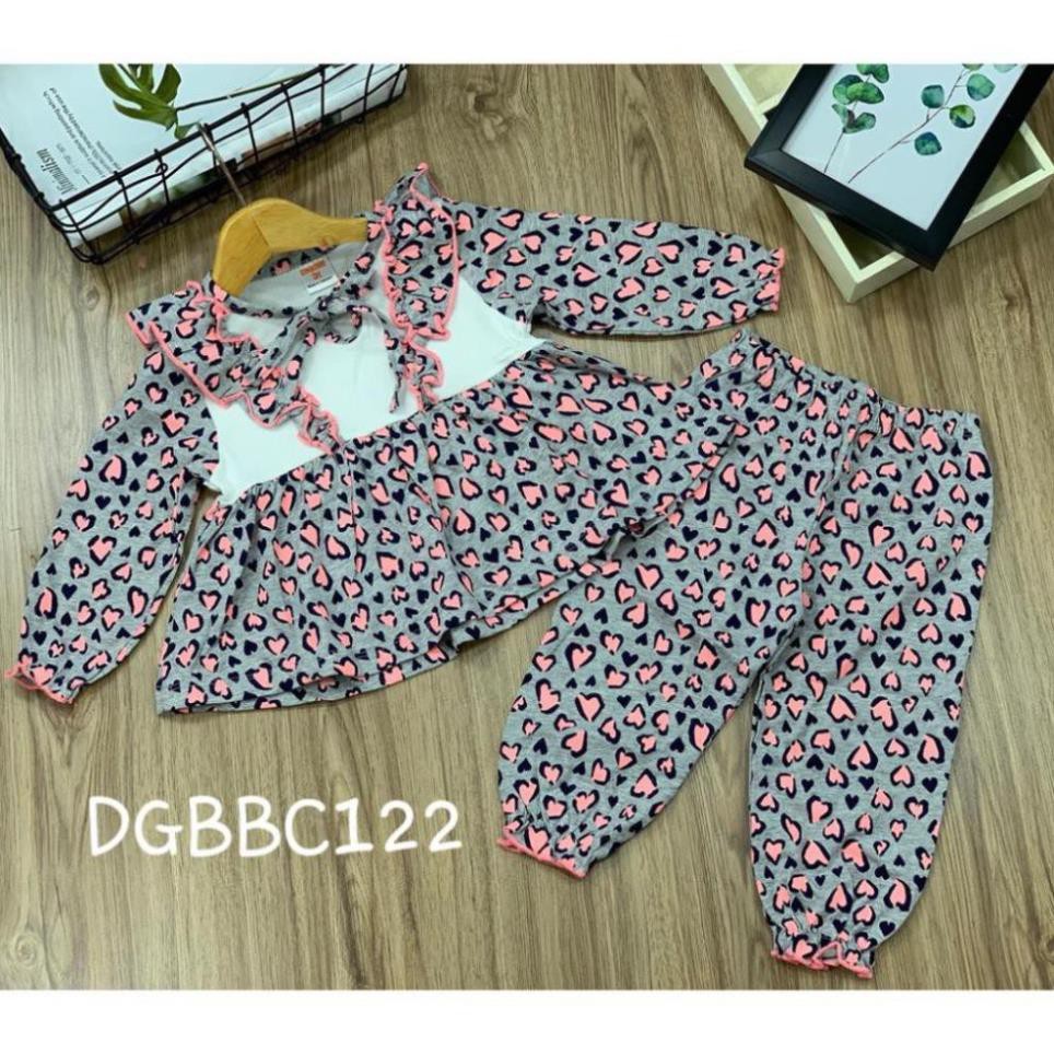 Bộ dài tay dáng babydoll thun cotton xuất khẩu mềm đẹp cho bé từ 11 đến 23kg - Bộ quần áo bé gái - My Store - My Store