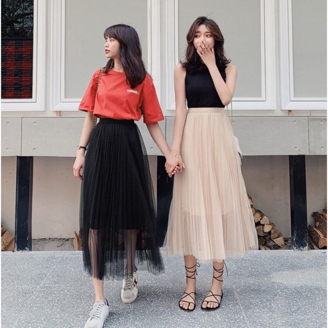 CHÂN VÁY LƯỚI TUTU DẬP LI