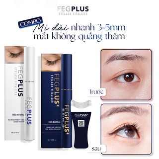Combo dưỡng mi FEG Plus Toàn Diện Chiết Xuất Từ Organic_Cung cấp dưỡng chất gấp 4 ngày nâng cao hiệu quả dài dày cong mi