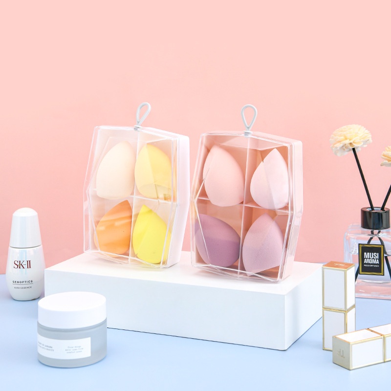 Set 4 Mút Trang Điểm Mềm tán nền trang điểm mền mịn và nở to khi nhúng nước